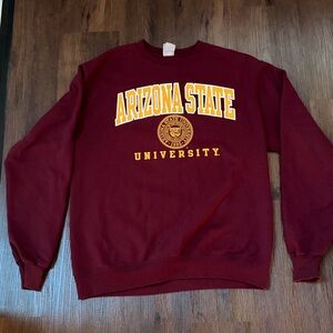 Arizona State University Crewneck Sweatshirt women sz L 
Burgundy EUC